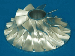 Impeller machining/Precisely machined parts/ 3D-CAD/CAM/Numerical lathe/ 5-axis machining